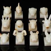 Twelve jade seals ‘Zodiac’, Qing dynasty