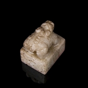 Carved jade ‘Beast’ seal, Ming dynasty