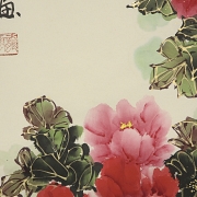 Chinese painting ‘Peonies’, 20th century - 4