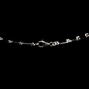 Collar de oro blanco de 18k con perlas y diamantes