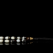 Collar de cuarenta y cuatro cuentas de jade, dinastía Qing