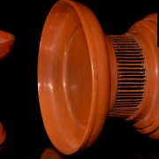 Dos soportes de madera lacada, Birmania, S.XX - 4