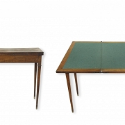 Folding game table, 20th century