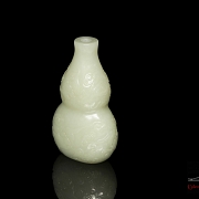 Botella de rapé de jade blanco 