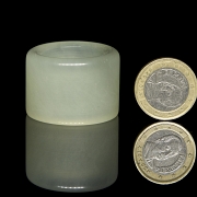 Carved jade archer's ring, 20th century