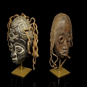 Pareja de máscaras ceremoniales africanas, s.XX