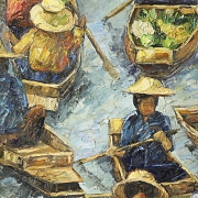 Pachx (20th century) ‘Floating market’ - 1