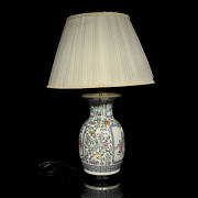 Lámpara jarrón de porcelana