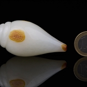 Caracola de jade blanco de Hetian 