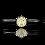 Extraordinary prototype Omega wrist chronograph, Calibre 33.3 CHRO T1-T2