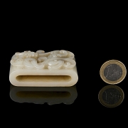 Carved Hetian jade buckle ‘Dragon’, Qing dynasty