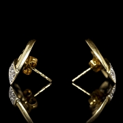 Pendientes de oro amarillo de 18 kt con diamantes
