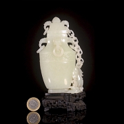 Jarrón de jade blanco Hetian 