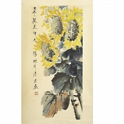 Chinese painting “Sunflowers”, signed Tang Yun - 1