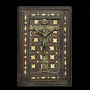 Carved wooden niche “Christ crucified”, 20th century