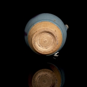 Jarra de cerámica con doble asa y esmalte Junyao, estilo Yuan