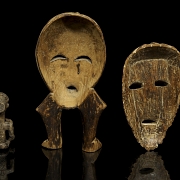 Tres tallas de madera tradicionales del arte tribal africano, s.XX