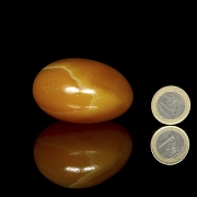 Gran cuenta de ágata amarilla, dinastía Liao