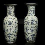 Pareja de grandes jarrones 