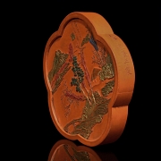 Pieza de tinta de cinabrio, dinastía Qing