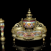 Set of enamelled scribe and stamp seal, 18th-19th century - 10