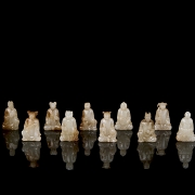 Conjunto de figuras de jade 