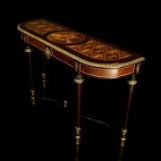 Consola con marquetería Estilo Luis XVI, s.XX