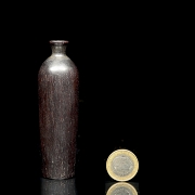 Jarrón soliflor de madera, dinastía Qing