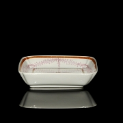 Plato cuadrado de porcelana