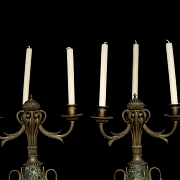 Pareja de candelabros estilo Luis XVI, s.XIX