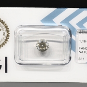 Diamante natural talla brillante, 1.16 ct, certificado IGI