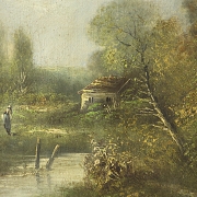 19th-20th century French school ‘Woman in the countryside’