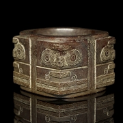 Cong de jade tallado, cultura Liangzhu