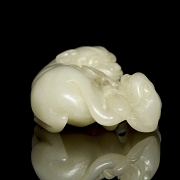 Figura de jade blanco de Hetian