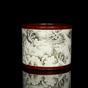 Porcelain brush pot ‘Poem’, with Qianlong seal