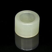 Carved jade archer's ring, 20th century