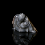 Hetian jade carved figure ‘Fisherman’, Qing dynasty