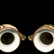 Pair of Austrian porcelain vases, Royal Vienna, 19th century - 5