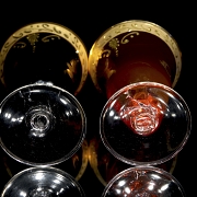 一套六只穆拉诺玻璃高脚杯，20世纪