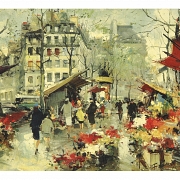 费尔南·克拉韦尔 Fernand Claver（1918-约1961年）《世界主义风景》