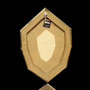Pequeña benditera de plata enmarcada, s.XIX - XX - 6