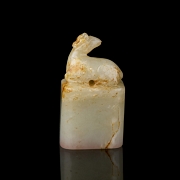 Hetian jade seal ‘Ram’, Qing dynasty