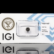 Diamante natural en talla brillante, 0.67 ct, certificado IGI