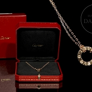 Gargantilla Cartier Love en oro rosa con diamante