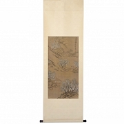 Chinese painting ‘Landscape with Plum Blossoms’, signed Yun Shouping