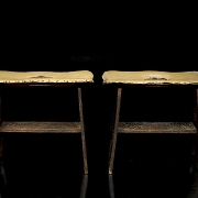 Pareja de taburetes de estilo morisco, para Liberty & Co., circa 1900–1910