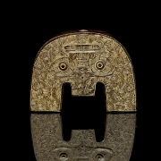 Carved jade amulet ‘Sun God’, Liangzhu culture - 1