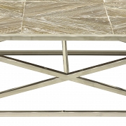 Coffee table in oak and steel legs - 12