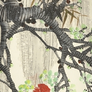 Chinese painting ‘Roosters among branches’, 20th century - 5