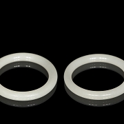 Pareja de esclavas de jade blanco, s.XX